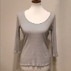 Froxx Stitch Fix Striped 3/4 Sleeve Top Size Large